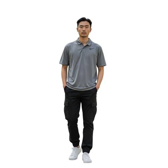 Nike Other - Nike Golf Dri-FIT Polo Shirt Mens Medium Gray Short Sleeve Standard Fit Swoosh
